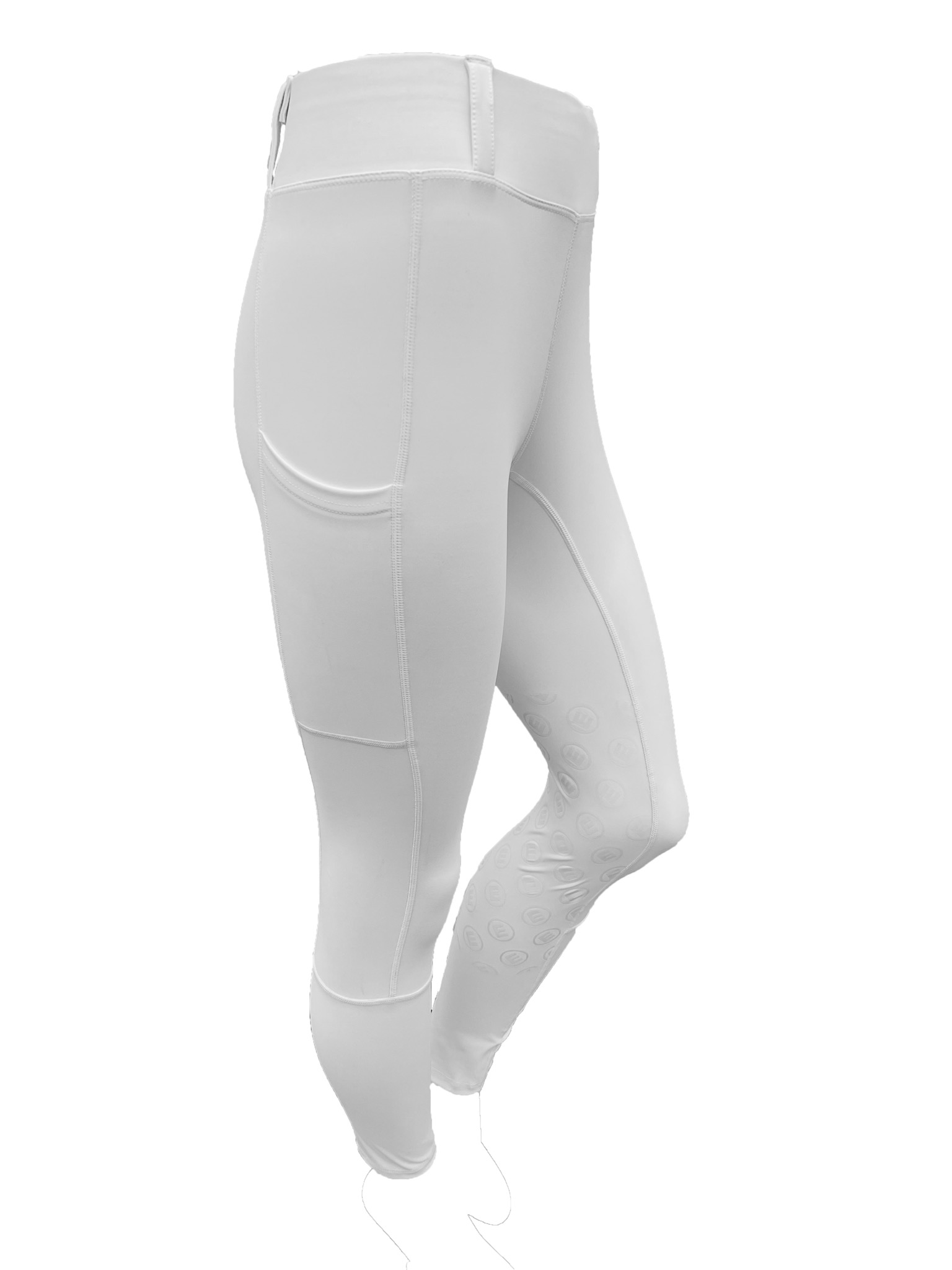Riding leggings BELLA white (knee grip)